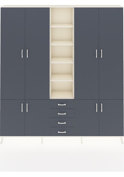 Arges Dolap 17 Raflı 4 Çekmeceli 8 Kapaklı 220x30x243 Aytaşı-antrasit/antrasit Antrasıt/antrasıt Arges Dolap 17 Raflı 4 Çekmeceli 8 Kapaklı 220x30x243 Aytaşı-antrasit/antrasit Antrasıt/antrasıt