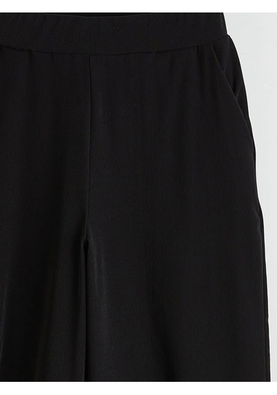 Lc Waikiki Siyah Beli Lastikli Dokulu Kadın Pantolon