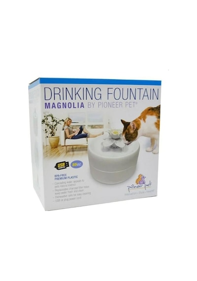 Pioneer Pet Drinking Fountain Manolya Otomatik Kedi Su Kabı 1600 ML