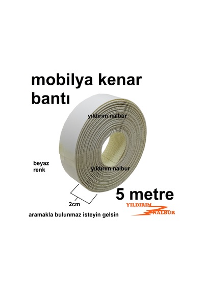 5 MT MOBİLYA KENAR BANTI BEYAZ RENK ÜTÜ TİPİ