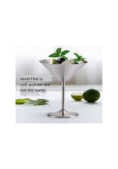 304 Paslanmaz Çelik Martini Kokteyl Bardağı Yüksek Tabanlı Şarap Kadehi Şarap Kadehi Metal Bar Ktv Şampanya Bardağı E