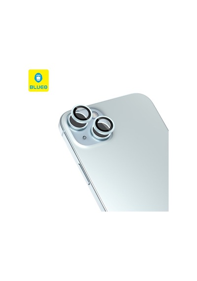 Blueo Apple Uyumlu   iPhone 14 / 14 Plus Mavi Metal Çerçeve Lens Koruyucu