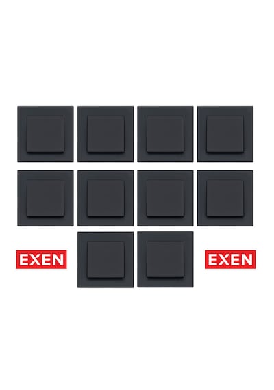 Exen Füme Anahtar Mekanizma Çerçeve 10adet ANAHTAR
