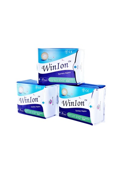 Winion Negatif İyonlu Anion Gündüz Hijyenik Ped 8'li x 3