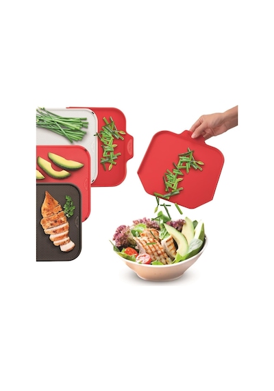 Tefal K235s5 Ingenio 4'lü Kesme Tahtası Seti Kırmızı