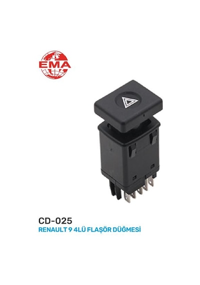 Ema Dörtlü Flaşör Anahtarı Renault R9 9 Fişli Cd-025 7700765726
