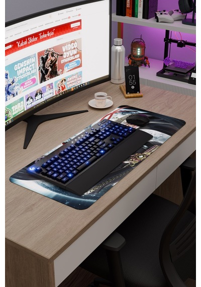 Bayonetta Kaymaz Dikişli Kauçuk Oyuncu Mousepad V1 - 70x30 Xl Gaming Mouse Pad Fare Altlığı