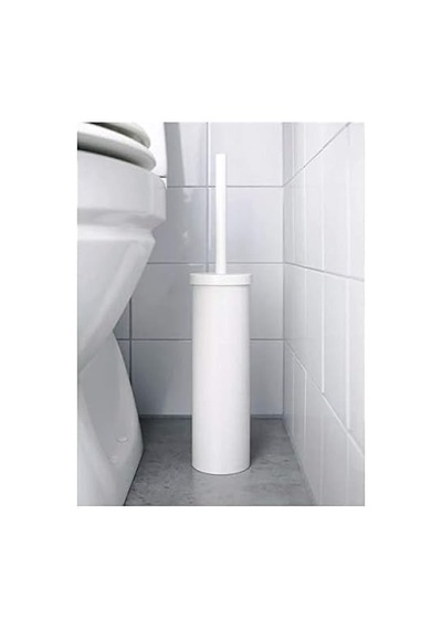 Enudden Tuvalet Fırçası, Beyaz Uzunluk: 48 Cm 19" Çap: 9,7 Cm 3 ¾" Beyaz - Çok Renkli