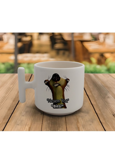 Latte & Espresso El Yapımı Buz Devri Sid T Kulp Kupa 200 Ml Beyaz