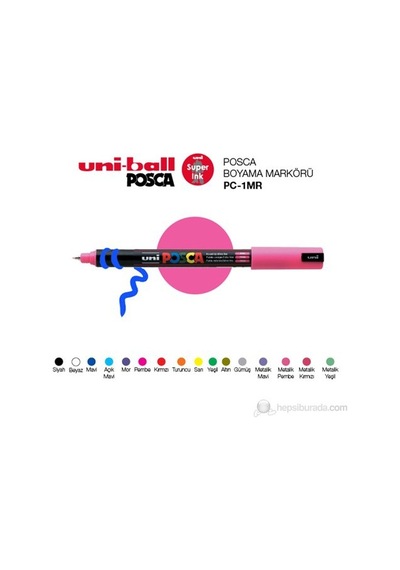Uni Pc-1mr Posca Poster Markörü Su Bazlı 07 Pembe