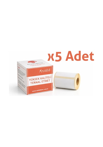 5 Adet - 40 X 30 Mm Beyaz Lamine Termal Etiket 230 Adet Beyaz - Phomemo M Serisi Modellere Uyumludur.