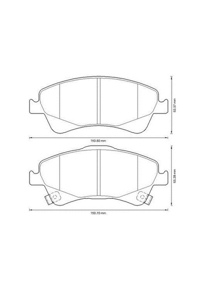 MGA 55268 Fren Balatası Ön Auris 07-12 Verso 08- Avensis 08-13