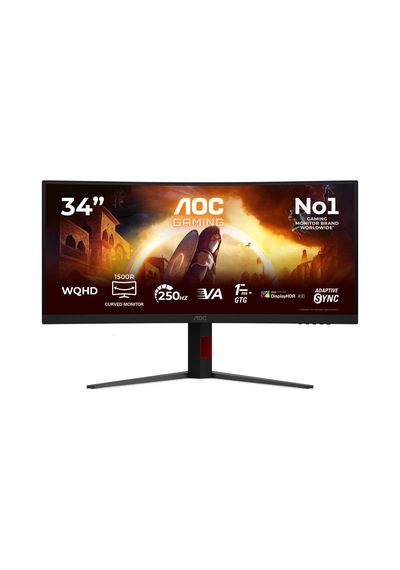 Aoc Cu34g4zca 34 250hz 0.3ms Adaptive Sync 1500r Curved Wqhd Cece5aoc0059