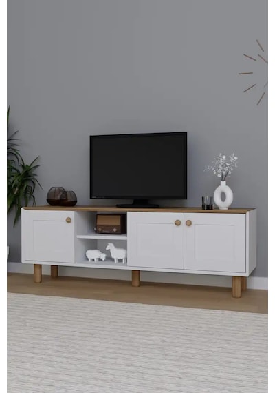 Bohem Serisi Garden Meşe - Beyaz Tv Ünitesi Garden Meşe & Beyaz