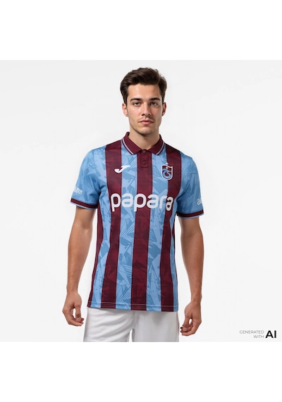 Joma Trabzonspor 25/26 Bordo/mavi Unisex Mavi İç Saha Çubuklu Forma 9212354