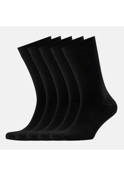 Dikişsiz Bambu Çorap Düz Siyah Renk Bambu Erkek Çorap Kutulu 5 Çift Premium Uzun Çorap Soket Çorap Bambu Mix