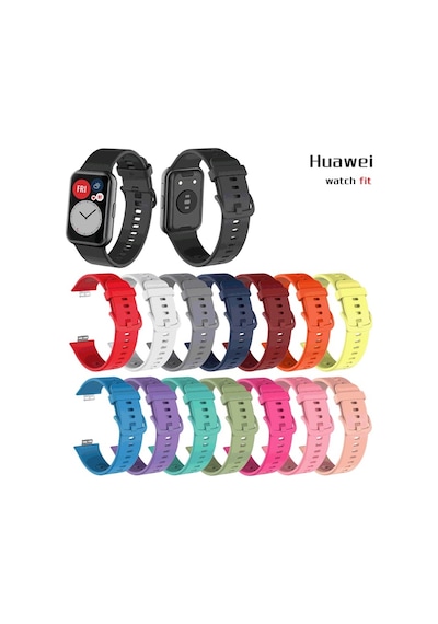 Huawei Watch Fit Kordon Silikon Bileklik Kopçaklı Kordon 43