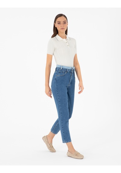 Pierre Cardin Kadın Koyu İndigo Jean Pantolon 50291385-vr089 Koyu İndigo