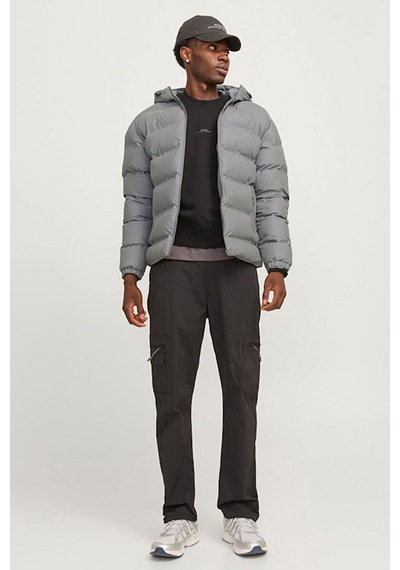 Jack & Jones Erkek Şişme Mont Gri