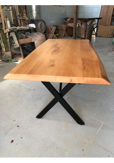 Bintaşmobilya Kayın Ağacı Kütük Masa-150X90.Cm