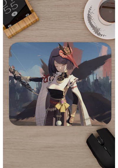 Kujou Sara Genshin Impact Anime Oyuncu V2 - 22x18 Gaming Mouse Pad Fare Altlığı