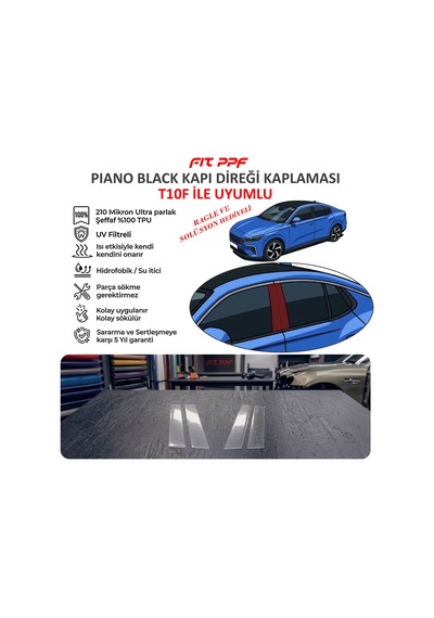 T1of İle Uyumlu Hazır Kesim Piano Black Kapı Yan Direk Kaplamalar