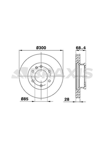 Braxis Ad0109 Fren Diski Ön Sprinter 906 06-18 907 910 18-crafter 30-35 06-15 2e0615301
