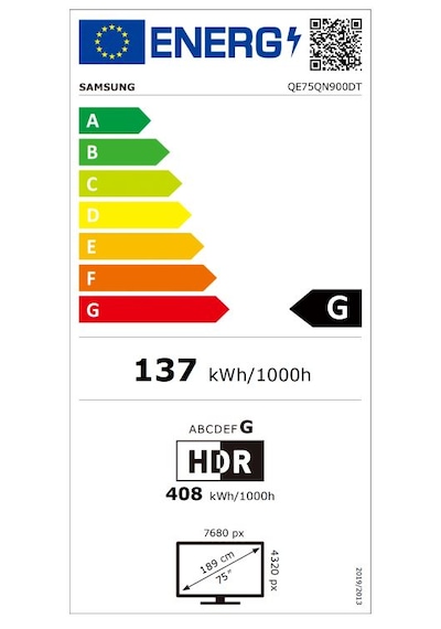 Samsung 75QN900D 75" 8K Ultra HD Smart Neo QLED TV