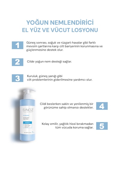 Sinoz Yoğun Nemlendirici ve Onarıcı Bakım Losyonu 400 ML