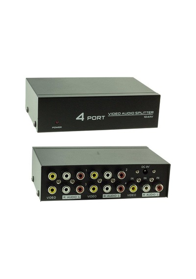 Electroon Av-104 4 Port Audio Video Splitter - Çoklayıcı