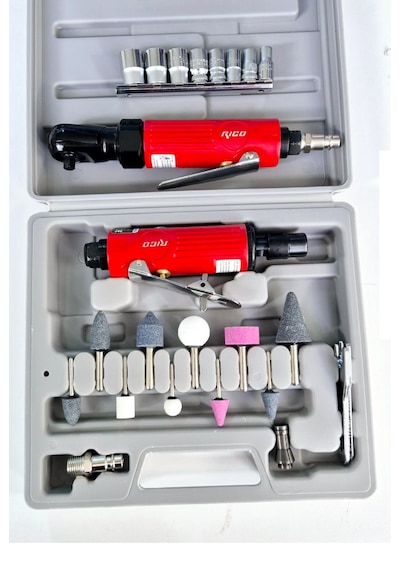 Rico 1/4 Havalı Cırcır Havalı Taşlama Vızvız Set