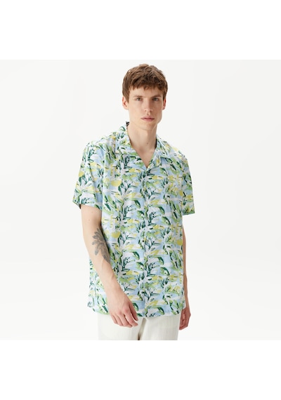 Nautica Erkek Mavi Classic Fit Kısa Kollu Desenli Gömlek Desenli W45422t Mavi