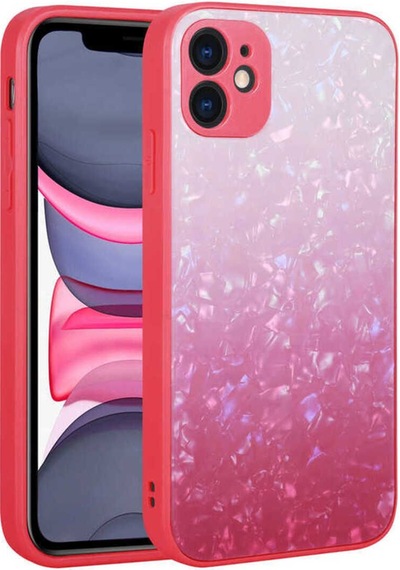 Apple Uyumlu iPhone 11 Kılıf Renk Geçişli Mermer Desenli Sert Silikon Zore Granit Kapak NO6