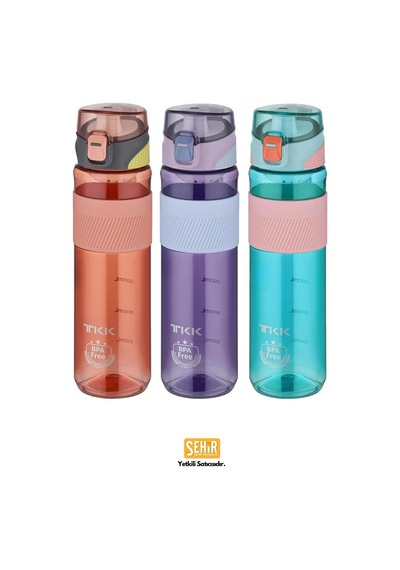 Tkk 700ml Pipetsiz Taşıma Askılı Süzgeçli Kilitlenebilir Kapak Su Matarası Turkuaz 0