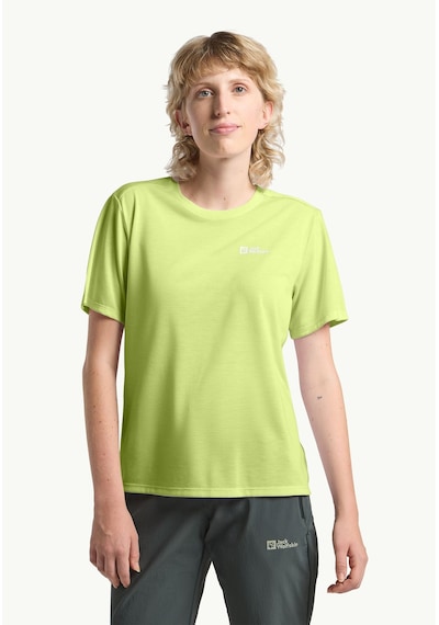 Jack Wolfskin Jack Wolfskın Vonnan S S T W Kadın Cool Matcha T-shırt A63951-e0162 Yeşil