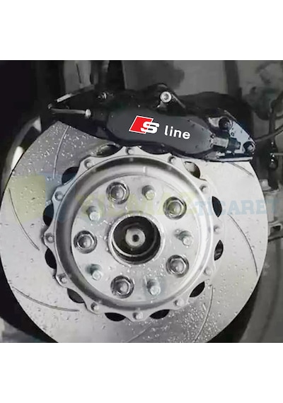 Audi S Line Logo Jant Kaliper Oto Sticker Yapıştırma Etiket 4 Ad