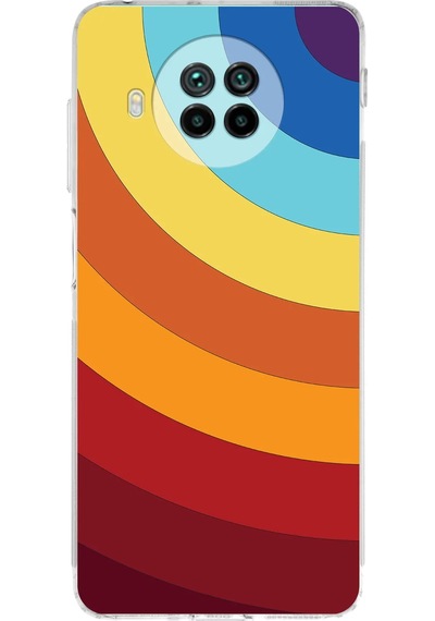 Xiaomi Mi 10t Lite Uyumlu Kamera Korumalı Renk Cümbüşü A Tasarımlı Şeffaf Silikon Kılıf