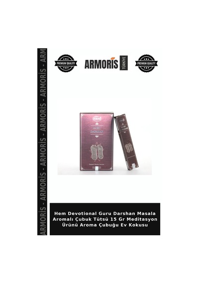 Hem Devotional Guru Darshan Masala Aromalı Çubuk Tütsü 15 Gr Meditasyon Ürünü Aroma Çubuğu Ev Kokusu