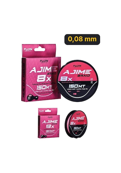 Fujin Ajime Braid 8x 150mt Pink İp Misina 0,08 MM