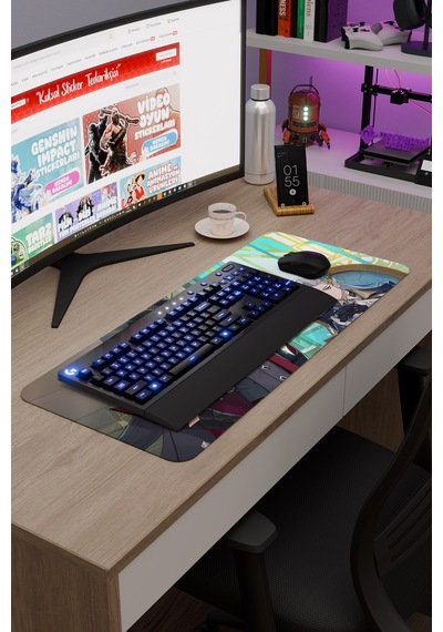 Wriothesley Genshin Impact Anime Gacha V4 - 70x30 Xl Gaming Mouse Pad Fare Altlığı