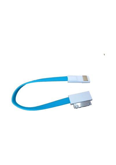 Apple Uyumlu iPhone 1,2,3,4 Kablo 3 Ipod ,iPad  90 Derece Mavi