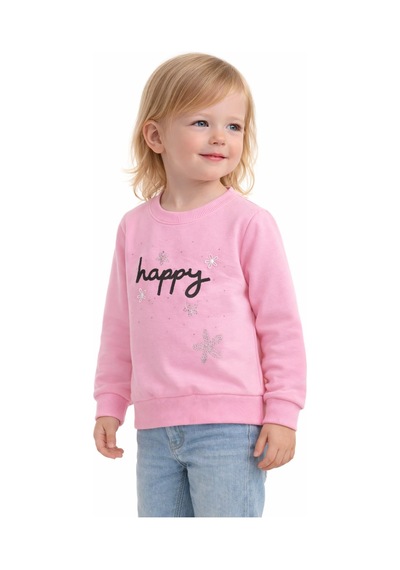 Kız Çocuk Happy Sweatshirt Bgl-st05270 Pembe