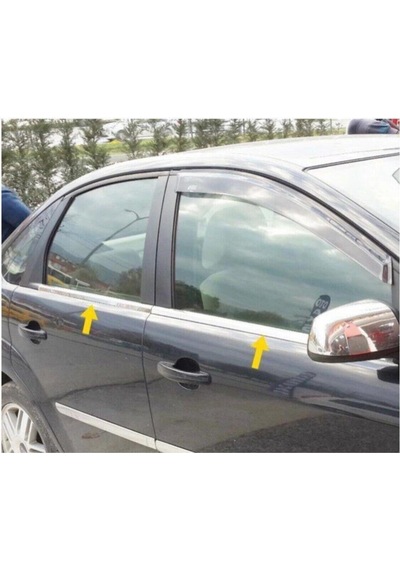 Ford Focus 2 Uyumlu 2005-2011 Krom Cam Çıtası 4 Parça Paslanmaz Çelik