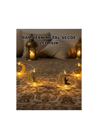Ramazan Ay Işığı Secde Eden Adam Silüetli Led Peri Işığı Renk Renk