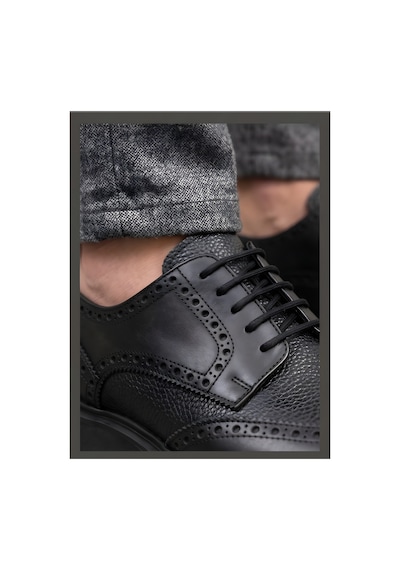 Crc Ayakkabı Luxury Touch Siyah Deri Ayakkabı - Klasik & Casual Hybrid Stil