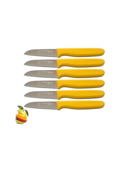 Sürbisa 6 Adet Sarı 61007 Meyve Bıçağı Boy 7.5 CM