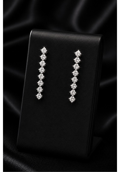 Evienne Rodyum Kaplama Su Yolu Zirkon Taşlı Kadın Kolye Küpe Bileklik Seti Lüks Abiye Tasarım Diğer