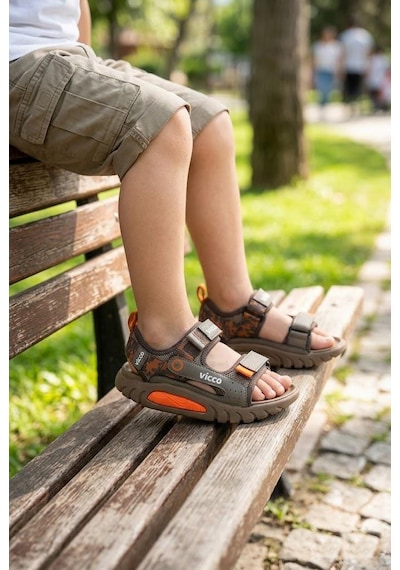 Vicco 332.p26y.179 Kahve Konan Hafif Rahat Erkek Çocuk Sandalet