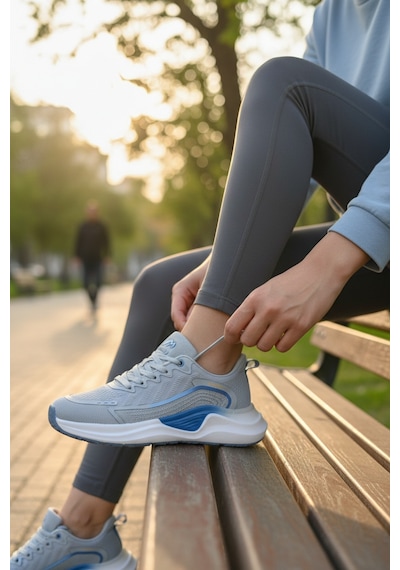 Enoch Kadın Spor Ayakkabı Nefes Alabilen File Saya Ve Anatomik Comfort Tabanlı Ortopedik Koşu Ve Yürüyüş Sneaker Gri - Mavi Enoch Kadın Spor Ayakkabı Nefes Alabilen File Saya Ve Anatomik Comfort Tabanlı Ortopedik Koşu Ve Yürüyüş Sneaker Gri - Mavi