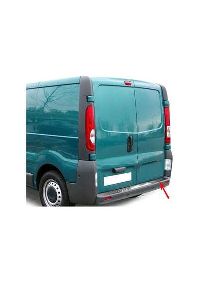 Renault Trafic Uyumlu Arka Tampon Eşiği 2010-2014 Paslanmaz Krom